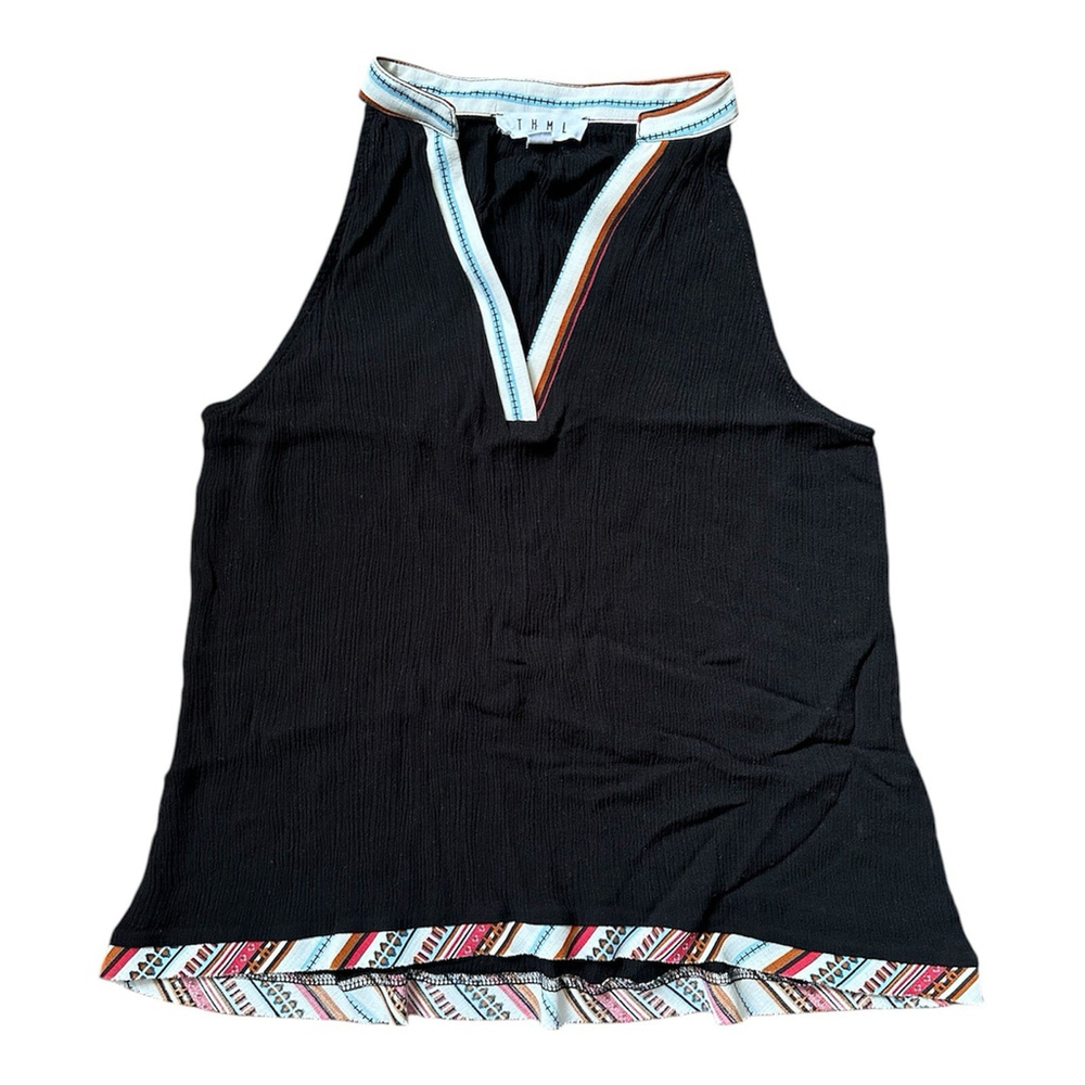 THML Women’s Top Size S Black Sleeveless Loose Fit